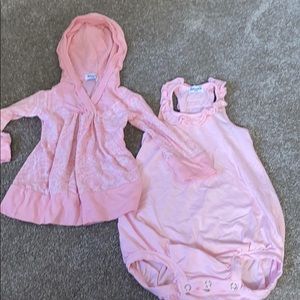 Splendid onesie and lightweight hoodie